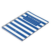 Cabana Stripe Anchor Birthday Notebook ノートブック (左側)