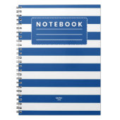 Cabana Stripe Anchor Birthday Notebook ノートブック (正面)