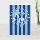 「Cabana Stripes」ウィッシュの願いが青い中で弾ける カード (正面)