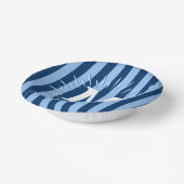 Cabana Stripes in Blue Personalized ペーパーボウル (傾斜あり)