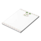 Cabana Stripes Palm Beach Monogram Crest ノートパッド (回転)