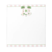 Cabana Stripes Palm Beach Monogram Crest ノートパッド (正面)