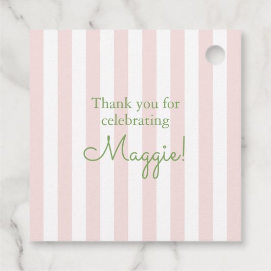 Cabana Stripes Palm Beach Monogram Crest フェイバータグ (裏面)