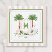 Cabana Stripes Palm Beach Monogram Crest フェイバータグ (正面)