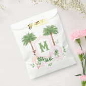 Cabana Stripes Palm Beach Monogram Crest フェイバーバッグ (封をした状態)