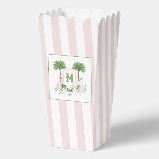 Cabana Stripes Palm Beach Monogram Crest フェイバーボックス (正面)
