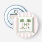 Cabana Stripes Palm Beach Monogram Crest 栓抜き (正面)