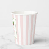Cabana Stripes Palm Beach Monogram Crest Enclosure 紙コップ (左)