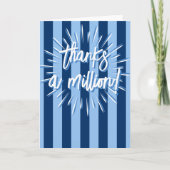 Cabana Stripes "Thanks a Million" Burst in Blue カード (正面)