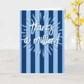 Cabana Stripes "Thanks a Million" Burst in Blue カード (黄色い花)