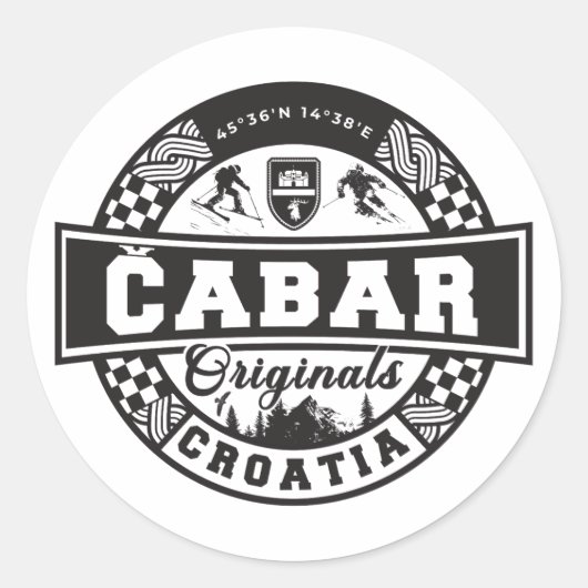 Čabar オリジナル ラウンドシール (正面)