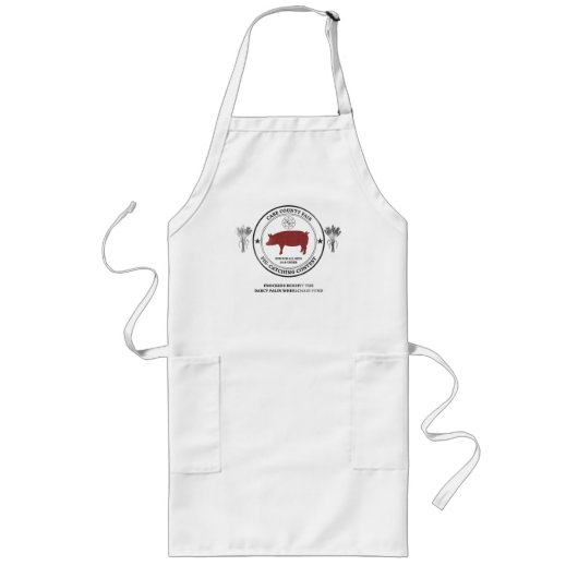 Cabe郡ブタの伝染性のコンテストのロゴ ロングエプロン (正面)