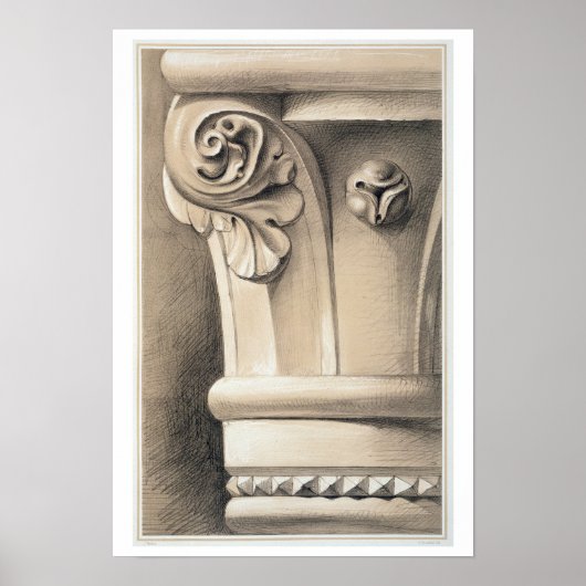 Ca'Bernardo, Capital of Window Shafts, from 'Examp ポスター (正面)