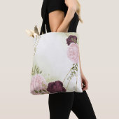 cabernet pink floral greenery  トートバッグ (クローズアップ)