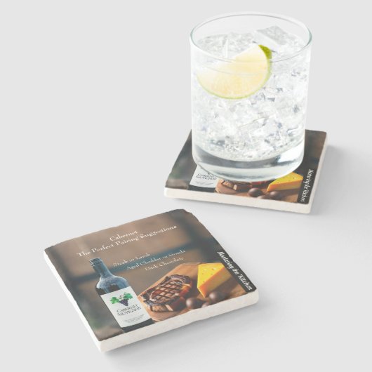 Cabernet Wine Pairing Guide/Mastering the Kitchen ストーンコースター (横)