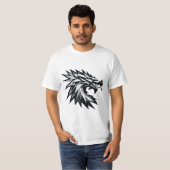 Cabeza de dragón poligonal tシャツ (正面フル)