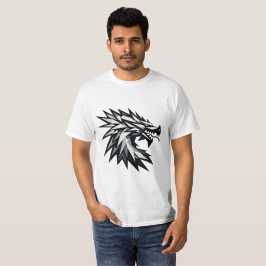 Cabeza de dragón poligonal tシャツ (正面フル)