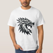 Cabeza de dragón poligonal tシャツ (正面)