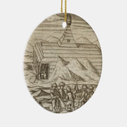 cabiの外の乗組員の殺害そして皮を剥ぐくま、 セラミックオーナメント (右)