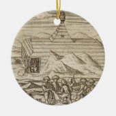 cabiの外の乗組員の殺害そして皮を剥ぐくま、 セラミックオーナメント (正面)