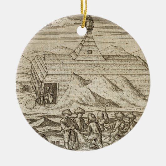 cabiの外の乗組員の殺害そして皮を剥ぐくま、 セラミックオーナメント (正面)