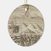 cabiの外の乗組員の殺害そして皮を剥ぐくま、 セラミックオーナメント (左)