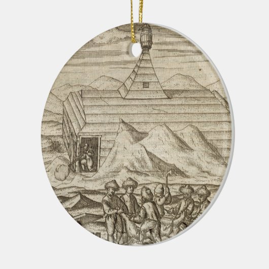 cabiの外の乗組員の殺害そして皮を剥ぐくま、 セラミックオーナメント (左)