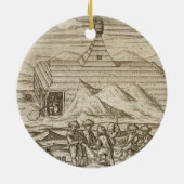 cabiの外の乗組員の殺害そして皮を剥ぐくま、 セラミックオーナメント (裏面)