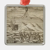 cabiの外の乗組員の殺害そして皮を剥ぐくま、 メタルオーナメント (正面)