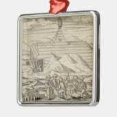 cabiの外の乗組員の殺害そして皮を剥ぐくま、 メタルオーナメント (左)