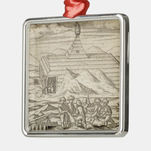 cabiの外の乗組員の殺害そして皮を剥ぐくま、 メタルオーナメント (左)