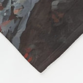 Cabin and Mountains Fleece Blanket フリースブランケット (角)