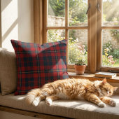 Cabin Chic Decor: Classic Red & Navy Tartan Plaid クッション