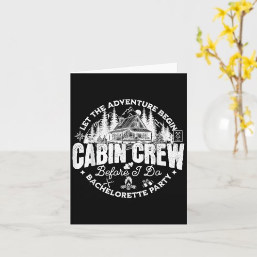 Cabin Crew Before I Do Bachelorette Party Camp Bac カード (黄色い花)