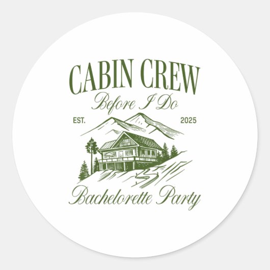 Cabin Crew Before I Do Bachelorette Party Camp Bac ラウンドシール (正面)