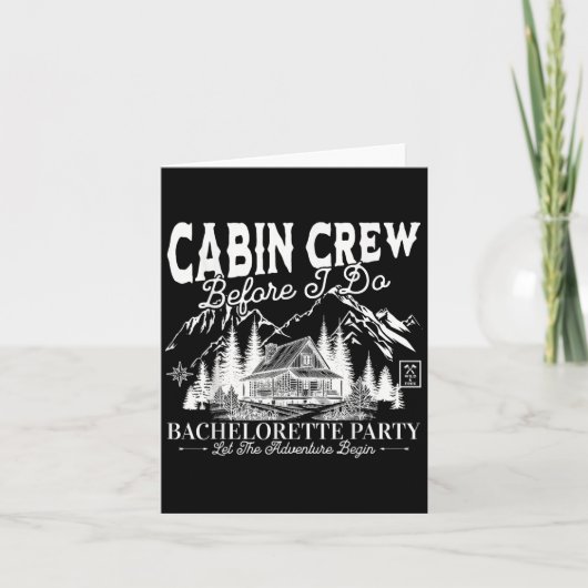 Cabin Crew Before I Do Camp Bach Bachelorette Part カード (正面)