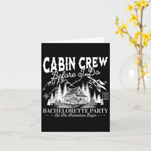 Cabin Crew Before I Do Camp Bach Bachelorette Part カード (黄色い花)