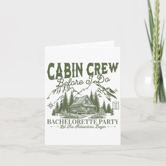 Cabin Crew Before I Do Camp Bach Bachelorette Part カード (正面)