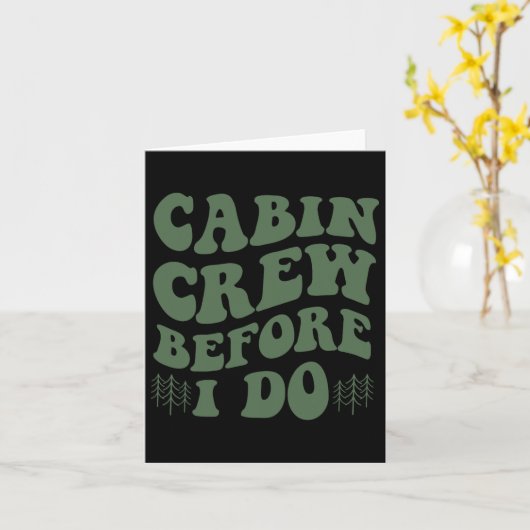 Cabin Crew Before I Do Mountain Bride Camping And  カード (黄色い花)