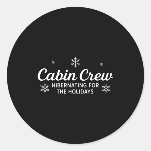 Cabin Crew Christmas Family Matching Pajamas Set  ラウンドシール (正面)