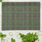 Cabin Forest Green Tartan キッチンタオル (折り畳み)