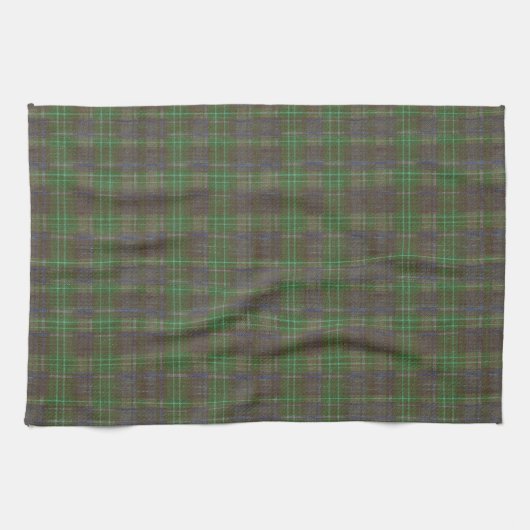 Cabin Forest Green Tartan キッチンタオル (横)