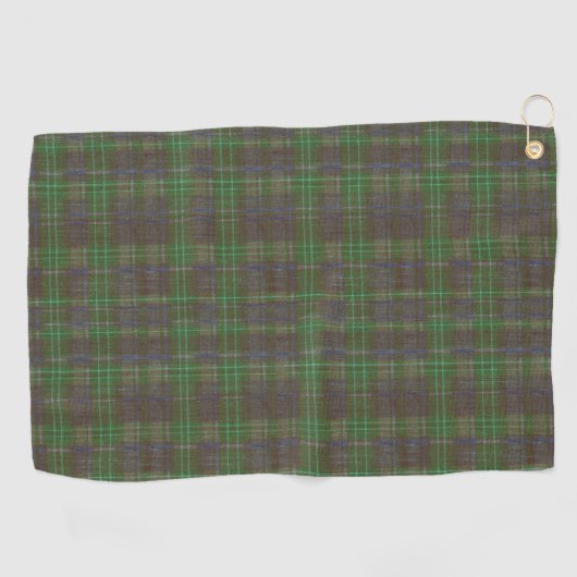 Cabin Forest Green Tartan ゴルフタオル (横)