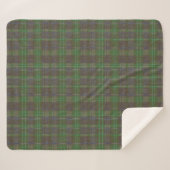 Cabin Forest Green Tartan シェルパブランケット (正面(横))