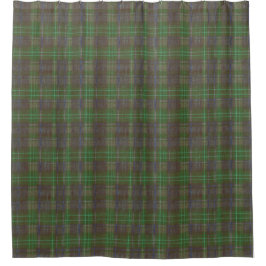 Cabin Forest Green Tartan シャワーカーテン