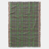 Cabin Forest Green Tartan スローブランケット (正面縦)