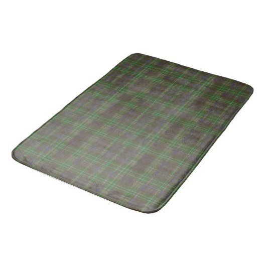 Cabin Forest Green Tartan バスマット (アングル)