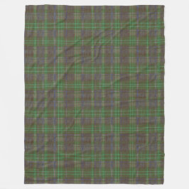 Cabin Forest Green Tartan フリースブランケット
