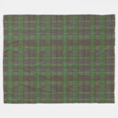 Cabin Forest Green Tartan フリースブランケット (正面(横))