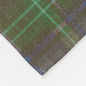 Cabin Forest Green Tartan フリースブランケット (角)
